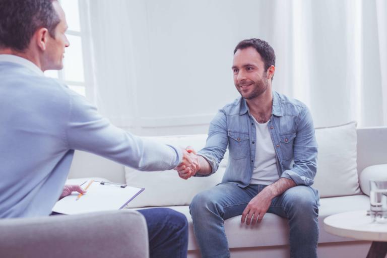 therapist interviewing patient during the rehab admissions process